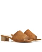 Mules en daim Sofia marron