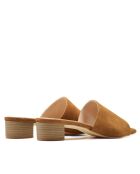 Mules en daim Sofia marron