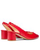 Escarpins en cuir Mina rouges