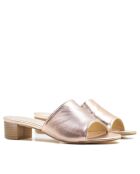 Mules en cuir Sofia roses