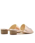 Mules en cuir Sofia roses