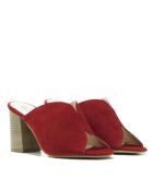 Chaussures sabots en daim Colette rouges - Talon 8cm