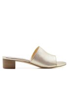 Mules en cuir Sofia dorées