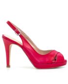 Sandales  en cuir Lara fuschia- Talon 10cm