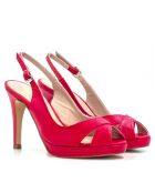 Sandales  en cuir Lara fuschia- Talon 10cm