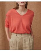 Nate trui van nectarine en alpacamix