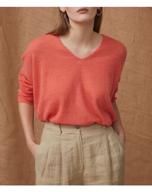 Pullover Nate Nectarine aus Alpakamischung