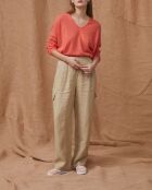 Nate trui van nectarine en alpacamix