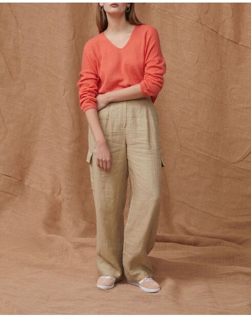 Pullover Nate Nectarine aus Alpakamischung