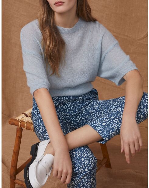 Lazar spijkerbroek met bloemenprint