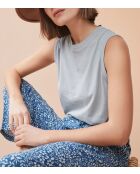 Pantaloni in denim floreale Leon