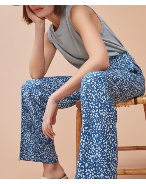 Pantaloni in denim floreale Leon