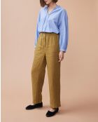 Pantalones Lauriane khaki 100% lino