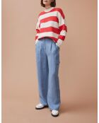 Blaue Hose Lambert aus 100% Leinen