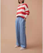 Blaue Hose Lambert aus 100% Leinen