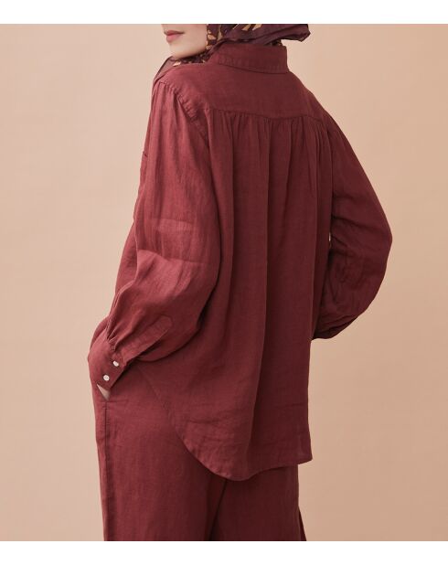 Laurence tomette blouse van 100% linnen