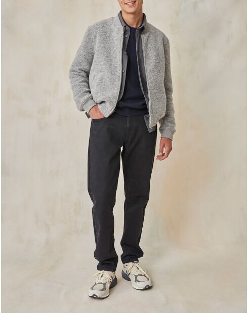 Tony - Jas van wolmix in heidegrijs