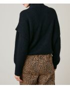 Schwarzer Pullover Elisabeth aus Wollmischung