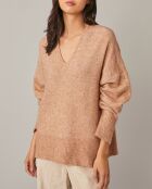 Pullover Emma in misto lana color nocciola