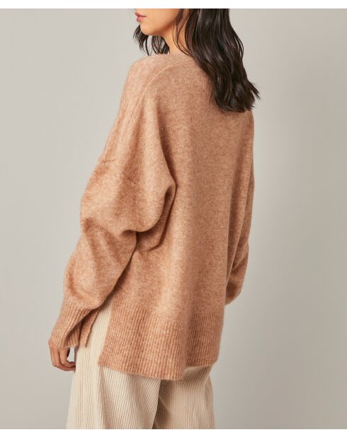 Pullover Emma in misto lana color nocciola