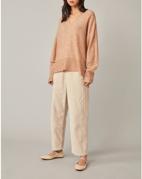 Pullover Emma in misto lana color nocciola