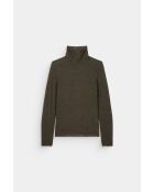 Khakifarbener Mylena Pullover aus Wollmischung