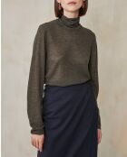 Khakifarbener Mylena Pullover aus Wollmischung