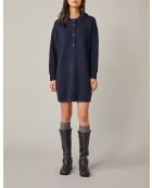 Robe en Laine mélangée Enois marine