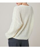 Ermence ecrufarbener Pullover aus Alpaka-Mischung