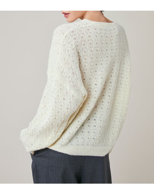 Ermence trui van ecru alpacamix