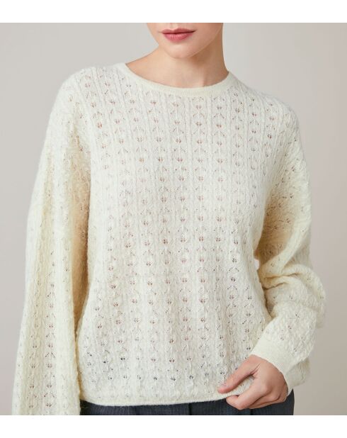 Ermence trui van ecru alpacamix