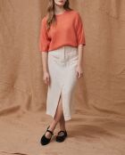 Maglione in misto alpaca Nathan nectarine