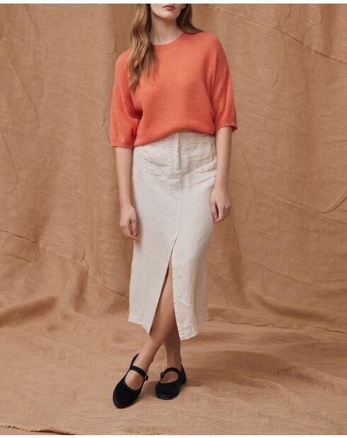 Nathan trui van nectarine en alpacamix