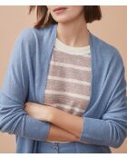 Chaleco Noemie azul 100% lino