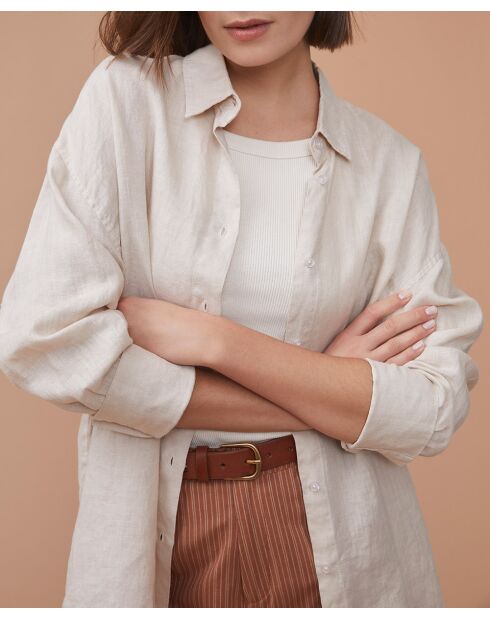 Laula Mineral Hemd aus 100% Leinen