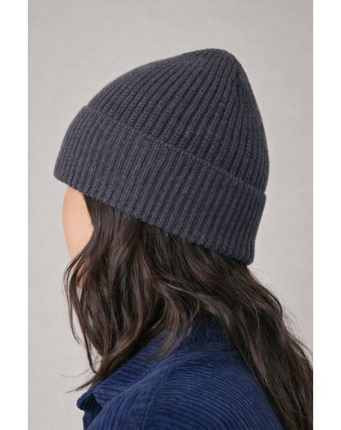 Bonnet 100% laine Kialan anthracite