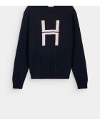 Maglione Romualdus navy 100% lana