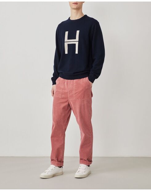 Maglione Romualdus navy 100% lana