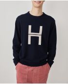 Maglione Romualdus navy 100% lana