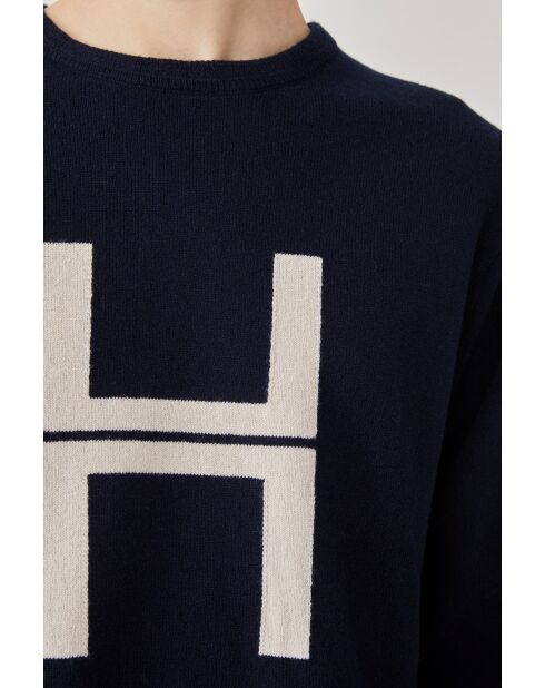 Maglione Romualdus navy 100% lana
