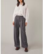 Anthrazitfarbene Hose aus Wollmischung von Finn Ray