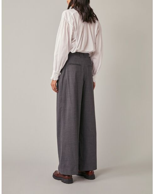 Anthrazitfarbene Hose aus Wollmischung von Finn Ray