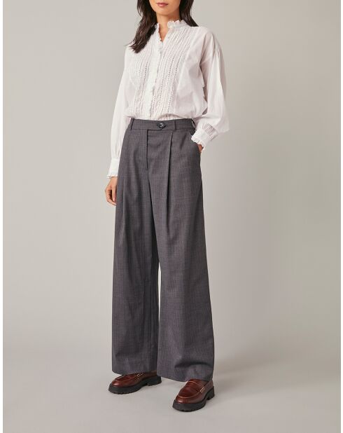 Anthrazitfarbene Hose aus Wollmischung von Finn Ray