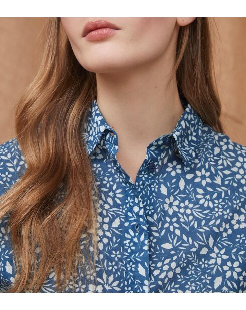 Lexia Jeanshemd mit Blumenmuster