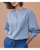 Lincey blauwe blouse