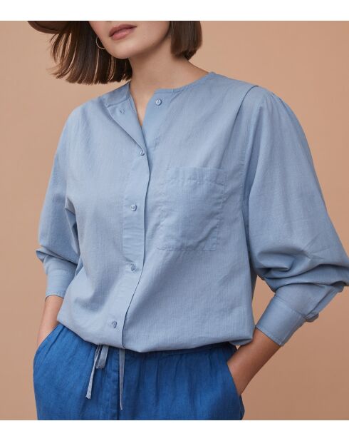 Lincey blauwe blouse