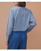Lincey blauwe blouse