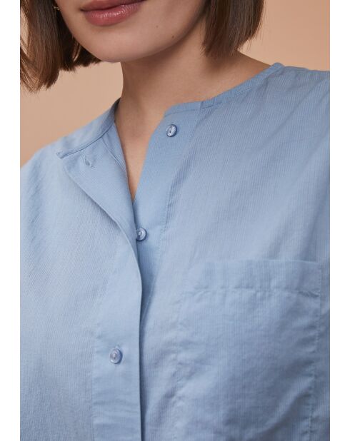 Lincey blauwe blouse