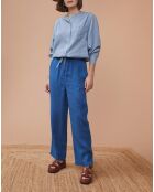 Lincey blauwe blouse