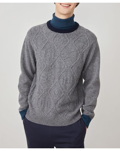 Pull 100% Laine Roman gris chiné